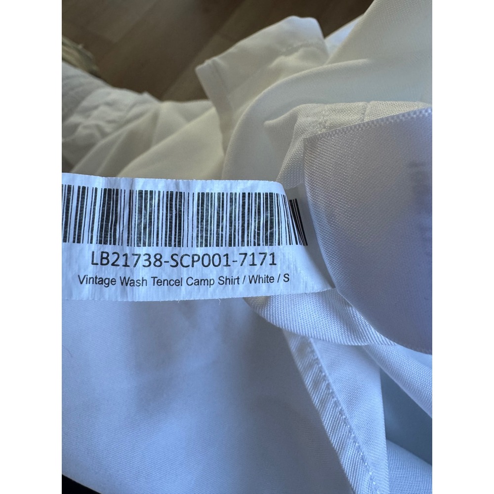 Quince Vintage Wash Tencel Camp Shirt White Women's S Relaxed Button Down - Picture 7 of 7